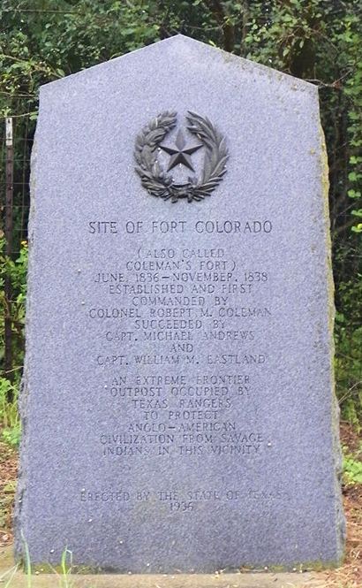 Travis County Tx - Fort Colorado centennial marker