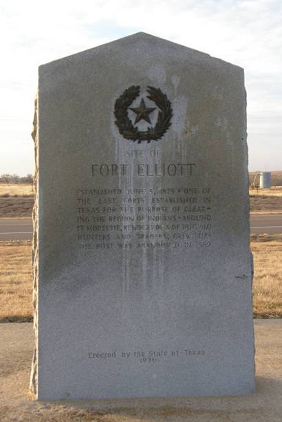 Wheeler County TX - Fort Elliott Texas Centennial  Marker