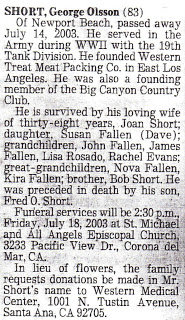 George Olsson Short Obituary