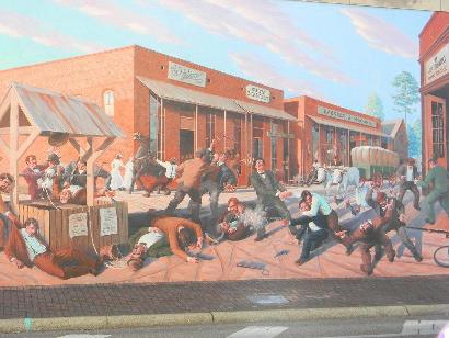 Dothan Alabama Mural - Dothan Tax Riot Of 1889