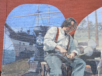 Dothan Alabama Mural - Man With Axe