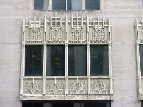 Gulf building window architectural detail, Houston  Texas