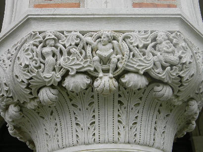 Whimsical Stone Carving - Rice University, Lovett Hall, Houston TX 