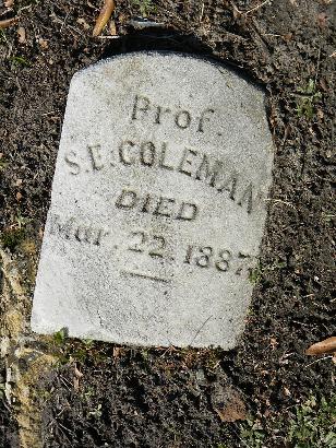 Houston TX - Olivewood Cemetery Prof coleman tombstone