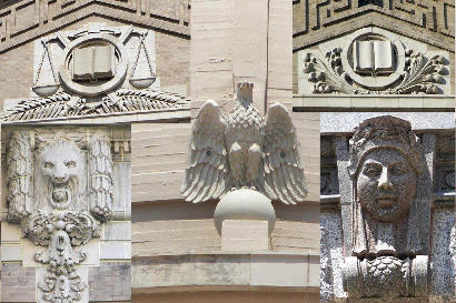 TX 1910 Harris County Courthouse Architectural Detail