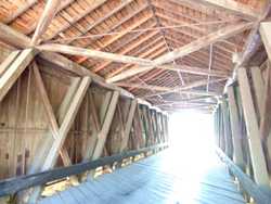 Princeton, Illinois, Bureau County Red Covered Bridge interior