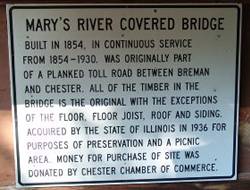 Mary's River Covered Bridge marker