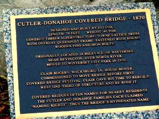  Iowa - Madison County Cutler-Donahoe Covered Bridge  marker