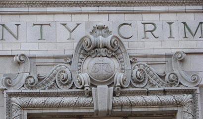 Dallas County Jail, detail above front entrance, Dallas Texas