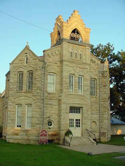 La Grange, Texas Fayette County Jail built with Muldoon blue sandstone 