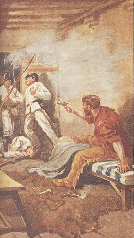 James Bowie Death - Illustration by Charles A. Stephens