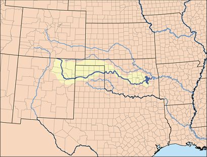 Map of Canadian River Watershed