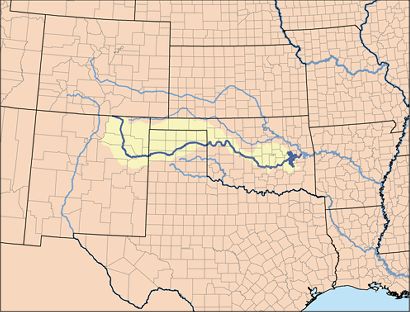 Map of Canadian River Watershed
