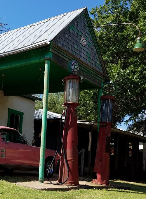 Buffalo Gap TX - 1925 Magnolia Gas Station Antique Gas Pump
