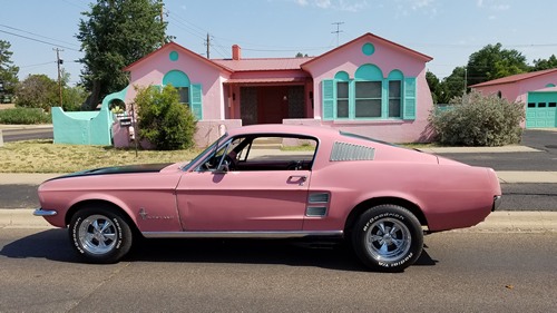 Midland TX - Local landmark Pepto Bismol house, painted pink since the 60s 
