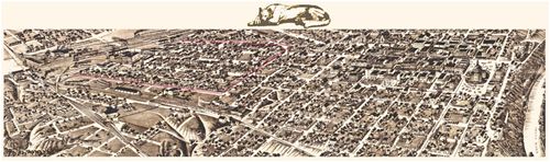 Fort Worth TX 19th Century map showing Hell's Half Acre