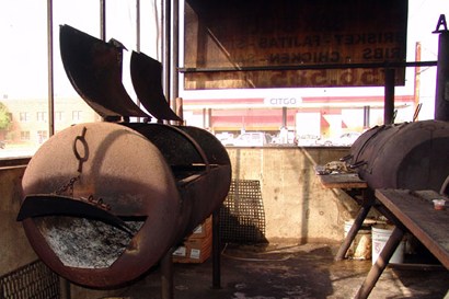 La Joya TX Felix BBQ smoker after cooking