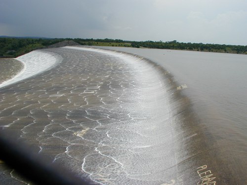 Lake Texoma over spillway, near Denison Texas