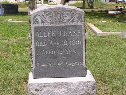 Allen Lease Headstone, Leakey  Cemetery, Texas