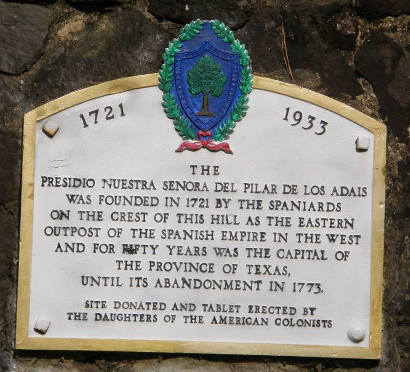 Presidio Nuestra Señora del Pilar de Los Adais historical marker