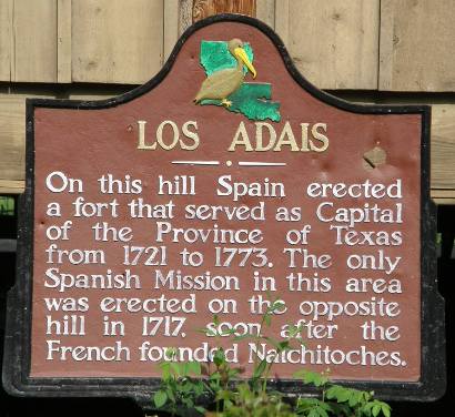 Los Adaes LA State Park - Los Adais historical marker