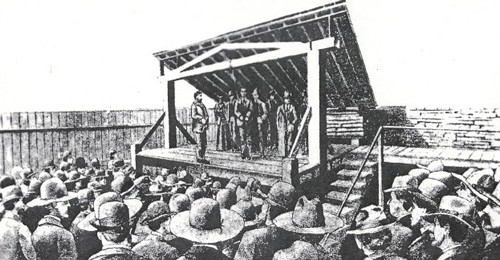 Cherokee Bill on the gallows
