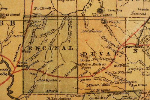 1882 TX Encinal and Duval County Map