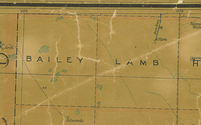 TX Bailey County 1907 postal map