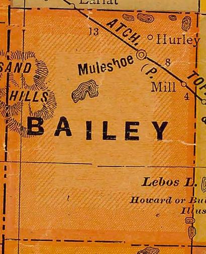 TX Bailey County 1920s map