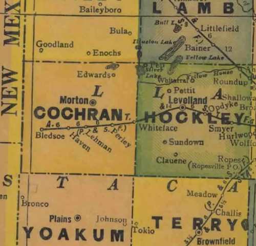 TX Cochran County 1940s Map