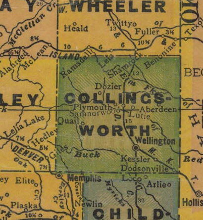 TX Collingsworth County 1940s Map