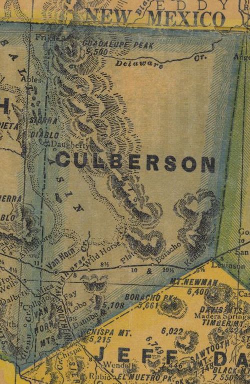 Culberson County TX 1940s map