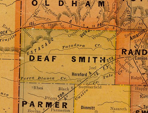 TX Deaf Smith County 1920s Map
