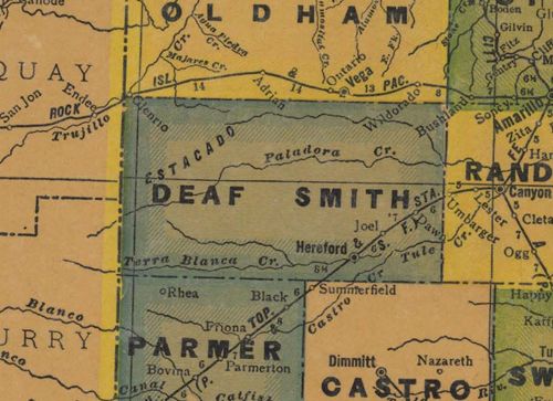 TX Deaf Smith County 1940s Map