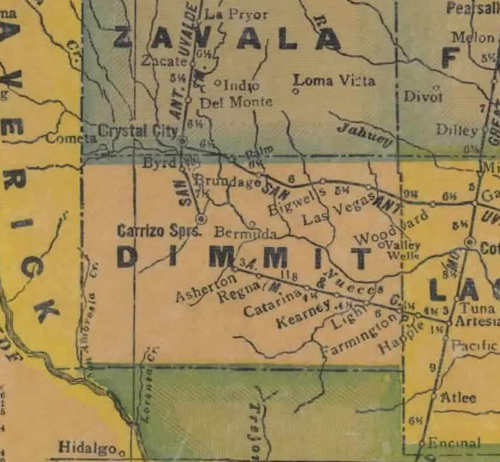 TX Dimmit County 1940 map