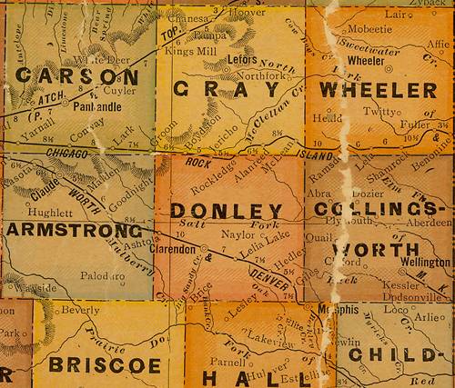 TX Donley  County 1920s Map