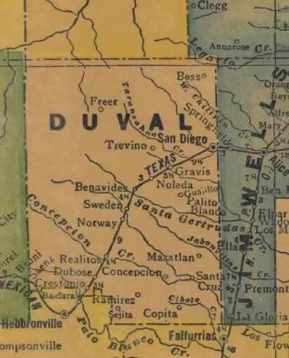 TX Duval County 1940s Map