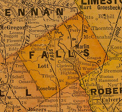 TX Falls County 1920s Map