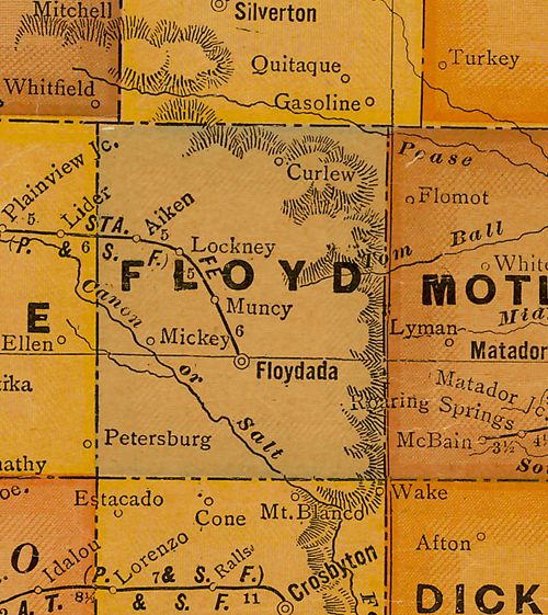 TX Floyd  County 1920s Map