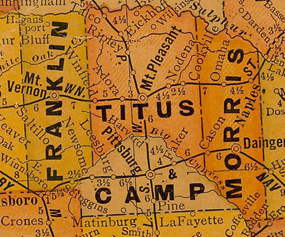 Franklin County TX 1920s map