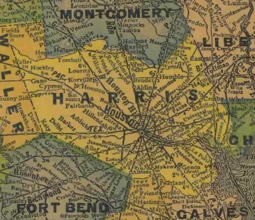 TX  Harris County 1940s Map