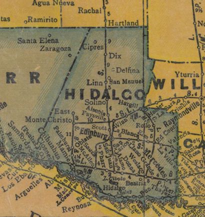 TX Hidalgo  County 1940s Map