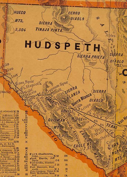 Hudspeth County TX 1920 Map