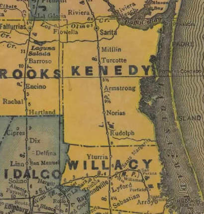 TX Willacy  County 1940s Map