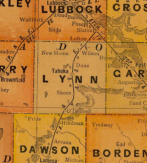 Lynn County TX 1920s map