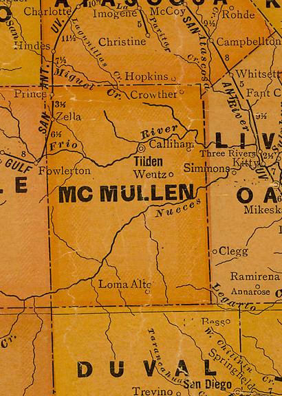 TX McMullen County 1920s Map