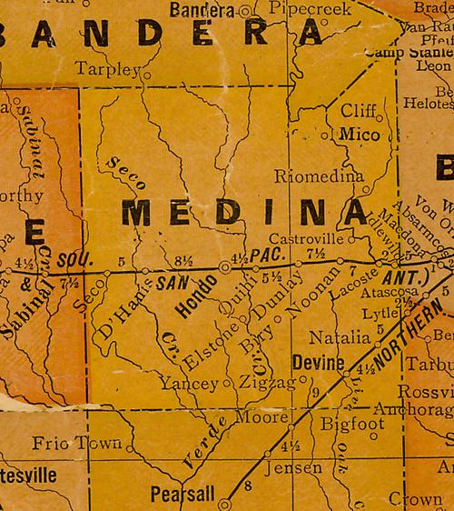 TX Medina County 1920 map