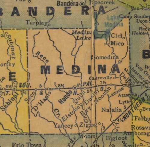 TX Medina County 1940 map