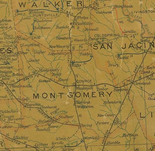 montgomery county map cities towns