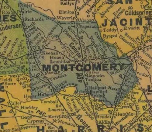 montgomery county map cities towns